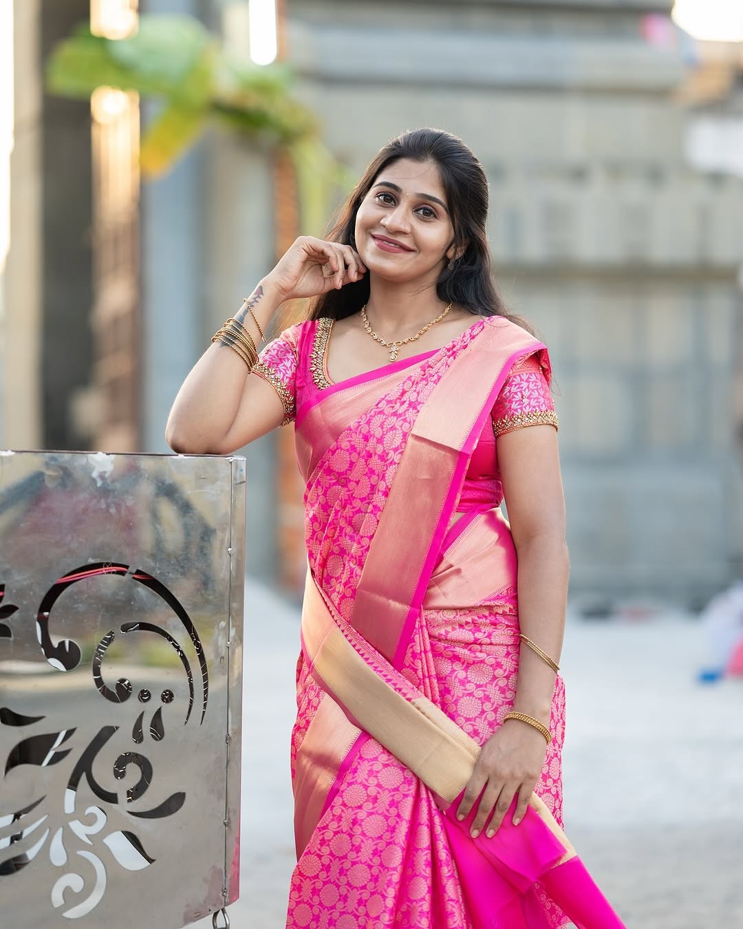 Shruti Haasan Mam Banarasssi Tissue Bridal Saree
